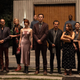 (from left): Judith Light, Reed Birney, Paul Adelstein, Janet McTeer, Anya Taylor-Joy, Nicholas Hoult, John Leguizamo, Aimee Carrero, Rob Yang, Arturo Castro, and Mark St. Cyr in the film The Menu.